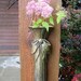 Brass Wall Pocket Vase Vintage with Bow