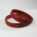 Pair of Vintage Art Deco Cinnabar Bracelets - Red - Oriental - Floral - Cyber Monday Sale