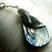 Big Mother of Pearl - sapphire blue shell necklace / brass necklace / sapphire necklace / shell necklace / beach jewelry / bridal jewelry