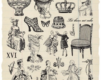 Court of Versailles Rubber Stamp Collection - Marie Antoinette