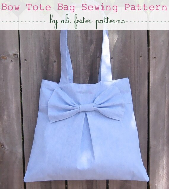 Bow Tote Bag PDF Sewing Pattern