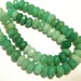 HUGE Chrysoprase FACETED rondells 7 inch strand shaded green Australian chrysoprase 7mm stones