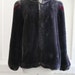 HOLD for appel until 05-18 - 1980's Take on 1940's Style - Dark Charcoal Gray With Mauve and Maroon Stripe Down the Sleeve