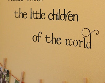 Jesus Loves the Little Children Vinyl Wall Decal (K-042)