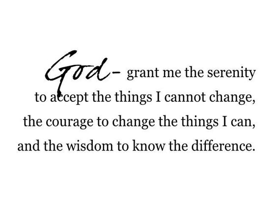 Serenity Prayer Vinyl Wall Decal God grant by openheartcreations