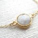 Moonstone bracelet - gold bracelet - K A T E