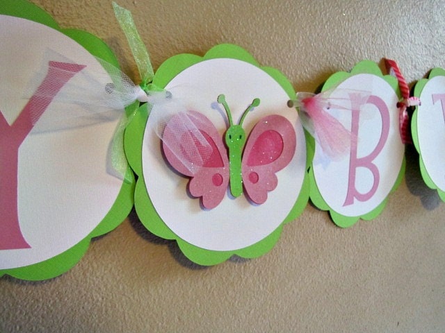Butterfly Party Banner Butterfly Banner Butterfly Birthday