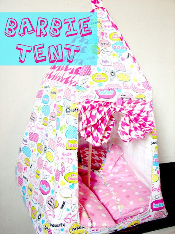 Barbie tent and sleeping bag PATTERN by agaagg on Etsy