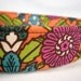Purple Orange Flowers Fabric Dog Collar Girl Boy- LAST ONE