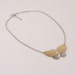 Vintage 1970s Butterfly Necklace Gold Silver