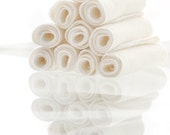 Bamboo Cloth Wipes, 10 White