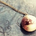 Locket Necklace - Pirate Ship - Vintage Illustration - Historical Masculine Sail Boat - Upcycled Salvage Jewelery