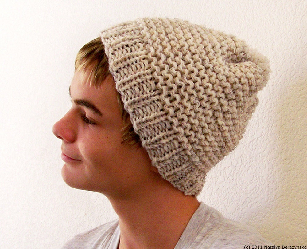 by Hat Beanie Mens Knit  beanie Hat Pom for Mens Beanie hat Mans natalya1905 mens