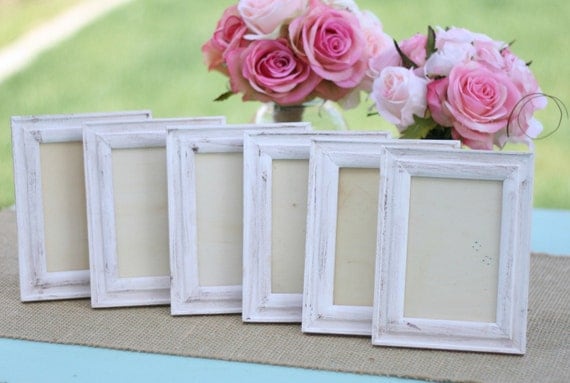 Shabby Chic Wedding Frames Distressed (Item Number 140290) by braggingbags