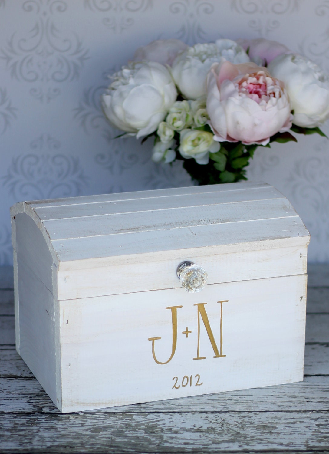 Gold and White Wedding Card Box Bridal Shower Engagement Party