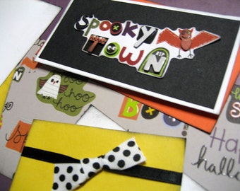 Scrapbooking Pages Kit Halloween 2 Pages Premade Layout