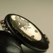Fossil Ring- Black Gold Stone Ring - Black Stone Silver Ring - Black Gold Russian Simbersite with Sterling Silver and 18 KT Gold - US size 7