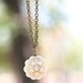 20 PERCENT OFF SALE last one- Ivory-Cream Rose Flower Necklace Perfect Bridesmaid Gift or Maid of Honor Gift - Pure