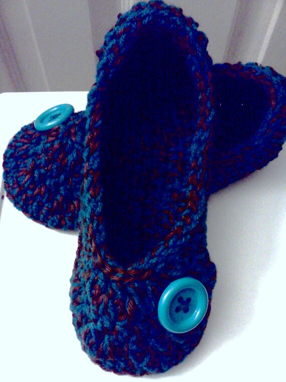 Ladies Slippers......in Ocean Blue and Chocolate YOUR