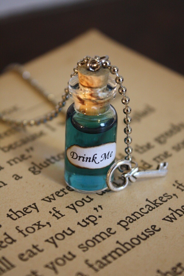 Alice in Wonderland Drink Me Vial Necklace Drink by ...
