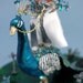 Peacock Wedding Cake Topper (Custom)