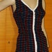 Black with red and blue dots Cutie Vintage 50s Pin Up Swim Suit M L -on sale-