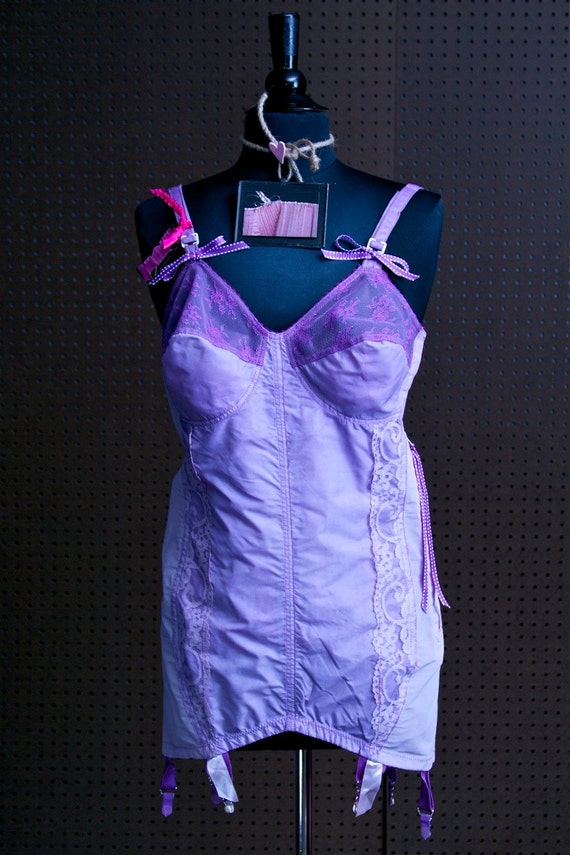 Vintage Periwinkle Bullet Bra Corset Washed Ashore