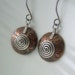 Mixed Metal Dangle Earrings . Hammered Copper . Sterling Silver . Metalwork . Artisan Jewelry . Rustic Jewelry . Fall Fashion - Vertigo