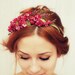 Floral headband, pink flower crown, hair accessories, romantic floral head piece - Francesca