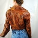 Vintage 80s Patchwork Leather Cropped Jacket