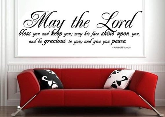 Wall Decal May the Lord Bless You and Keep You Scripture Wall