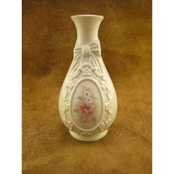 Pink Flower Cameo Ribbon Bud Vase by Royal by 4GetMeNotTreasures