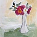 Spring Bouquet - Mixed Media Painting - Original Illustration - 5x7 - Floral Arrangement - Floral Still Life - Home Decor - Studio Clearance