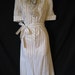 dash and dots pussy bow dress. 1970's stripe ascot secretary. medium. new old stock.