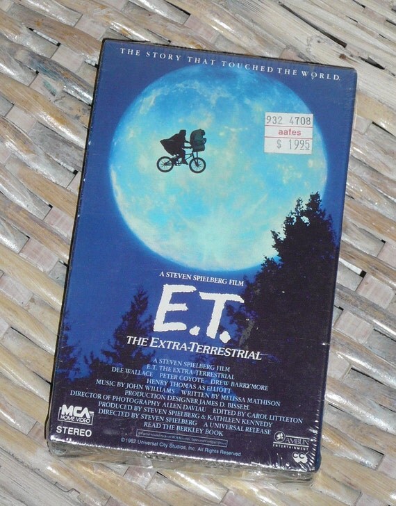 Items similar to E. T. The ExtraTerrestrial 1982 VHS Tape Mint in Original Sealed Package on Etsy