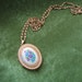Vintage 1970's, Pendant Necklace. Double Locket. Sweet Violets, 1973. Avon