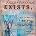 Inspiration - 11" x 14" original inspirational mixed media artwork, artist creative word art typography poster