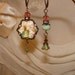 Victorian crowned bird asymmetrical earrings