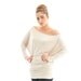 Oversize Cotton Tunic Top- Cream (beige) Tunic Top with bat sleeves