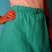 vintage 70's seafoam green knee length skirt