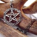pentacle necklace, sterling silver, victorian, gothic style