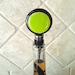 Wine Bottle Stopper Lime and Black Large Size - Handmade Fused Glass