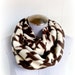 Houndstooth Scarf, Chocolate Brown and Cream Fleece Infinity Classy Loop Scarf