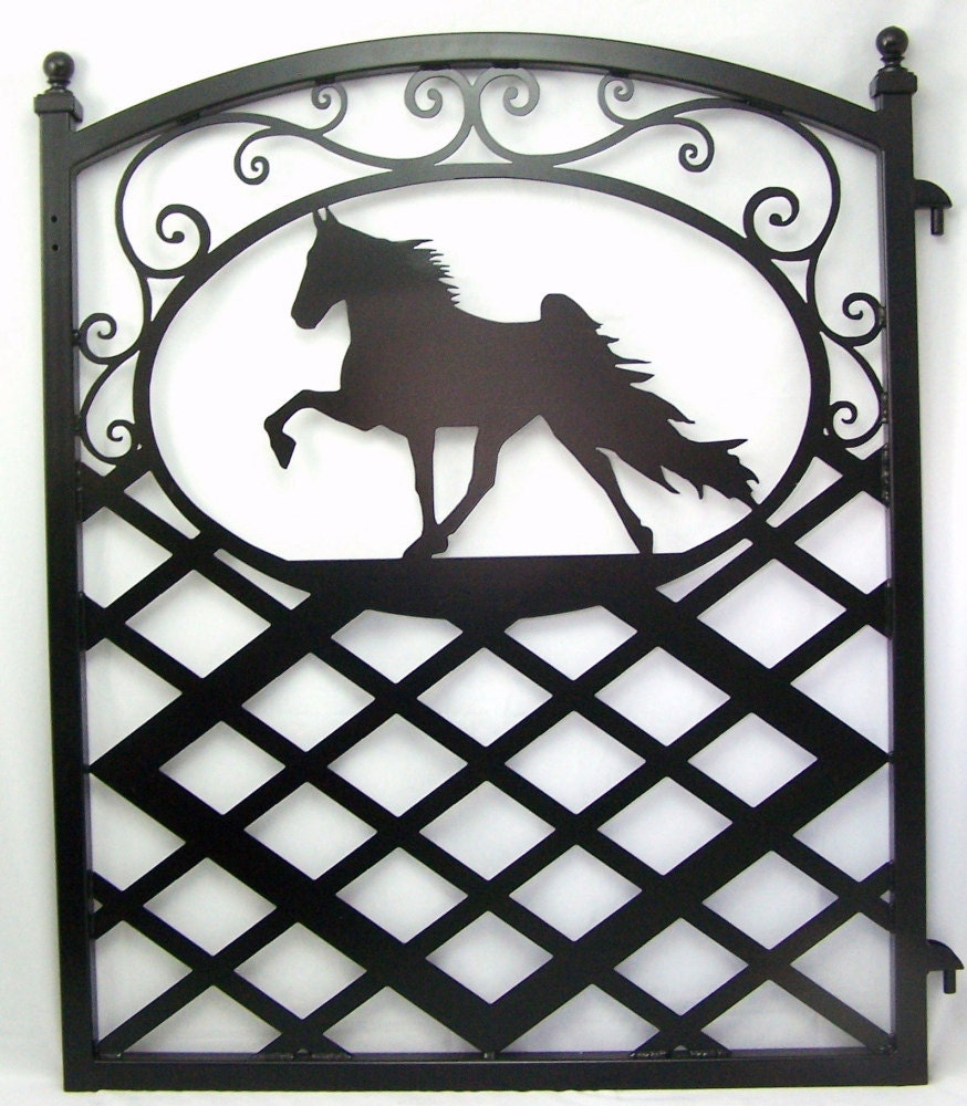 Tennessee Walker Show Horse Metal Art Gate Iron Garden Fence