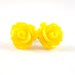 Yellow Rose Earrings Bright Yellow Rose Jewelry Post Earrings for Sensitive Ears Surgical Steel Posts Rose Stud Earring Flower Earings