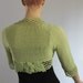 Pastel Green Hand Knitted Shrug Bolero / Fall Fashion