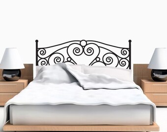 Scroll Headboard Decal - Full Size - Headboard Wall Decal
