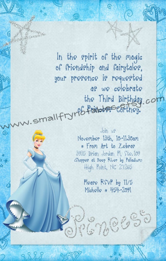 Cinderella Birthday Invitation Wording 7