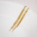 Tassle Earrings Gold Earrings Long Chain Post Stud Earrings