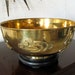 Mid Century Chinoiserie Brass Console Bowl Asian Symbols - Hollywood Regency Bowl james mont, mad men bert cooper style